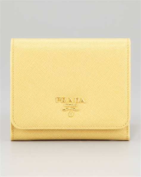 small yellow wallet.